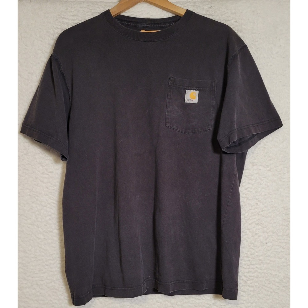 Carhartt Short Sleeve T-Shirt Size M Logo Black Pocket Original Fit 1279